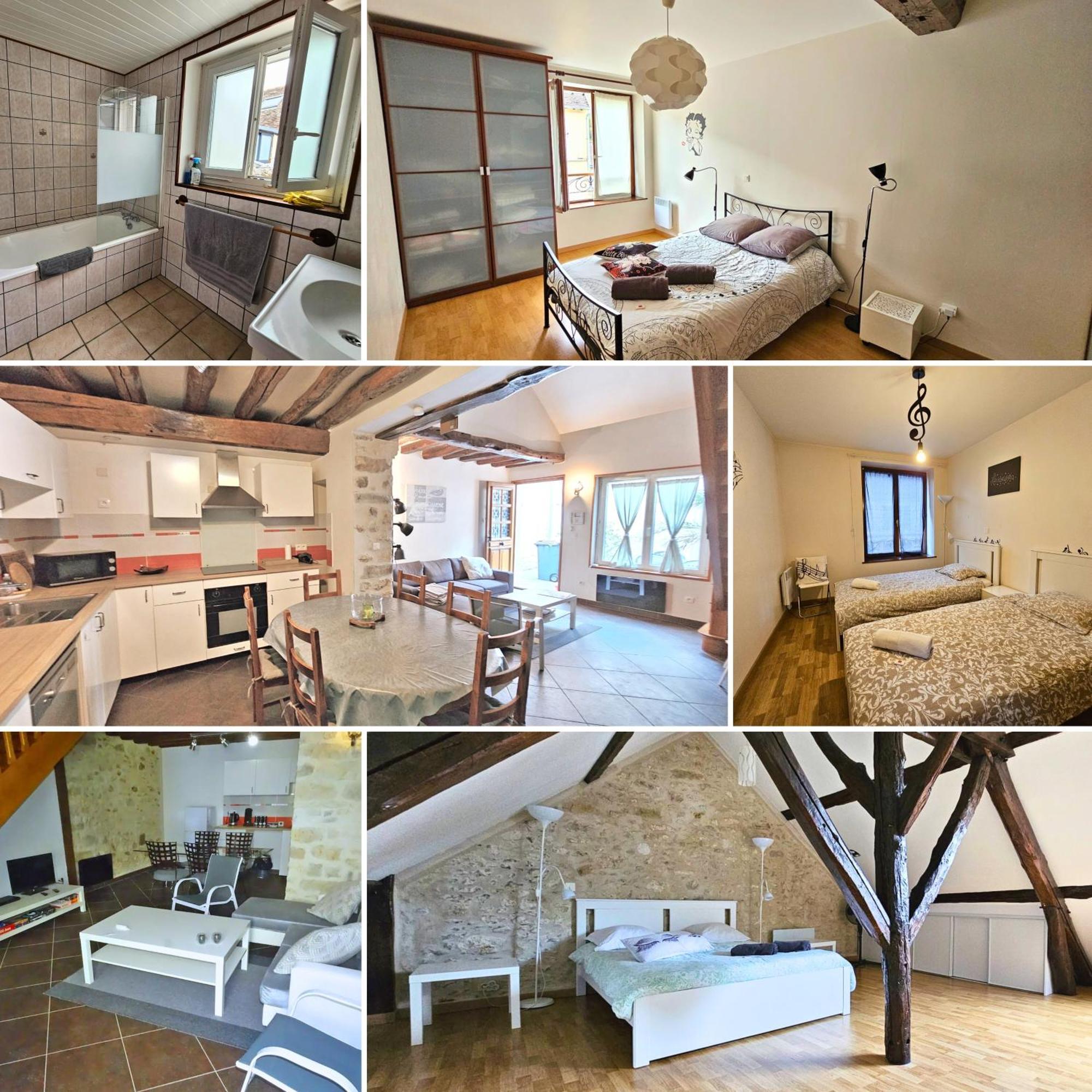 Triplex Sisley - Maison Atypique Avec Cour Exterieure Moret-sur-Loing Exterior foto